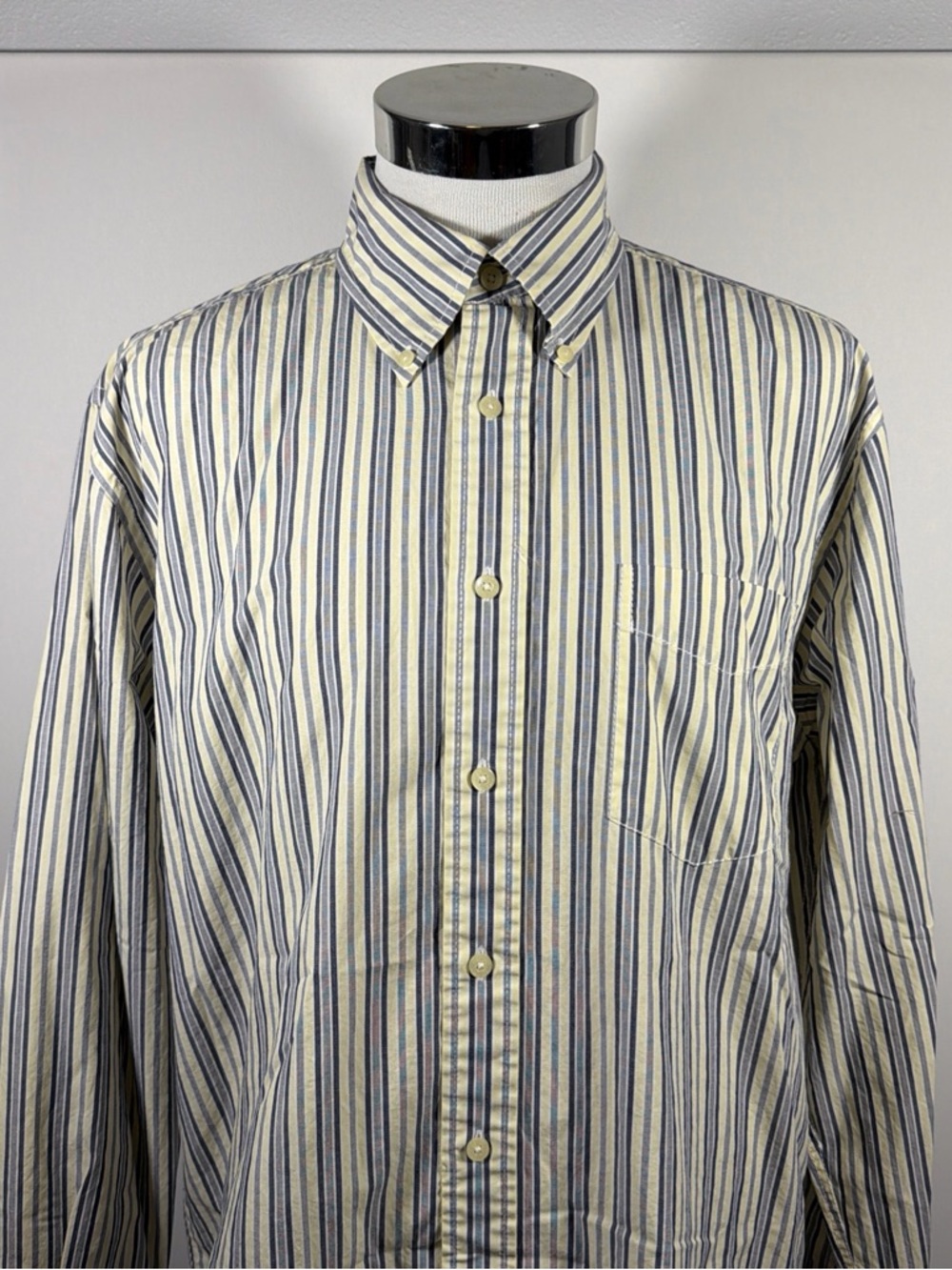 Tommy Hilfiger Vertical Stripe Button-Down Shirt - Blue & White